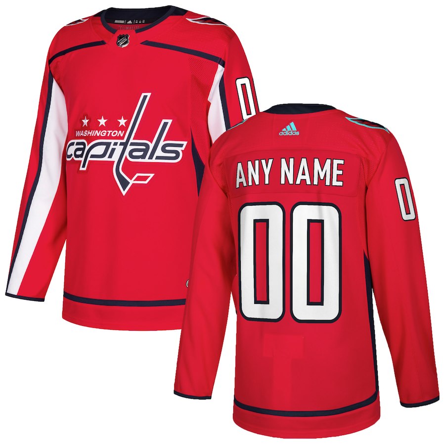 Men NHL adidas Washington Capitals Red Authentic Custom Jersey->customized nhl jersey->Custom Jersey